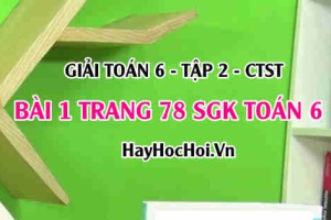 Giải bài 1 trang 78 Toán 6 Tập 2 SGK Chân trời sáng tạo